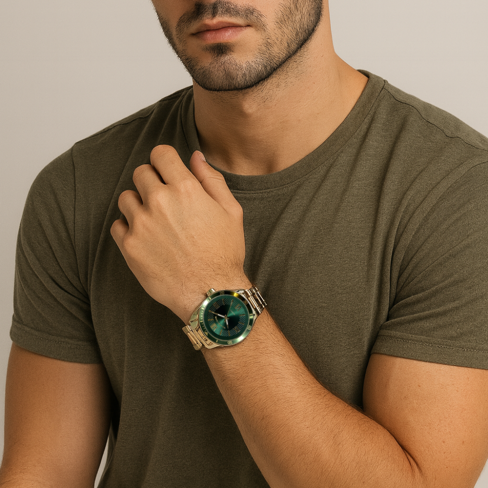 U.S Polo Reloj para Caballeros Gold/Green