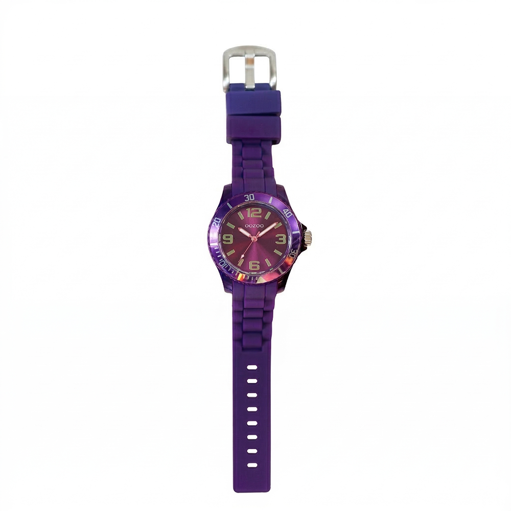 Oozoo Reloj Deportivo Correa De Silicone Para Damas Grape