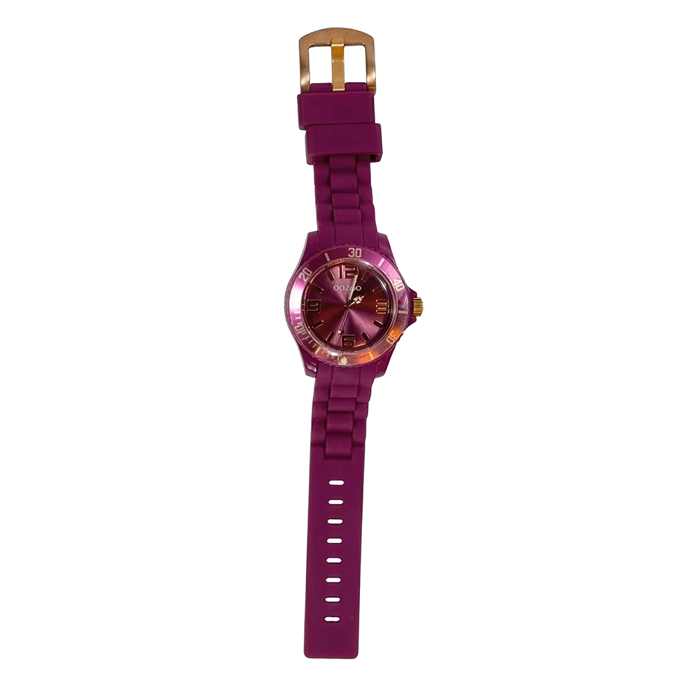 Oozoo Reloj Deportivo Correa De Silicone Para Damas Grape
