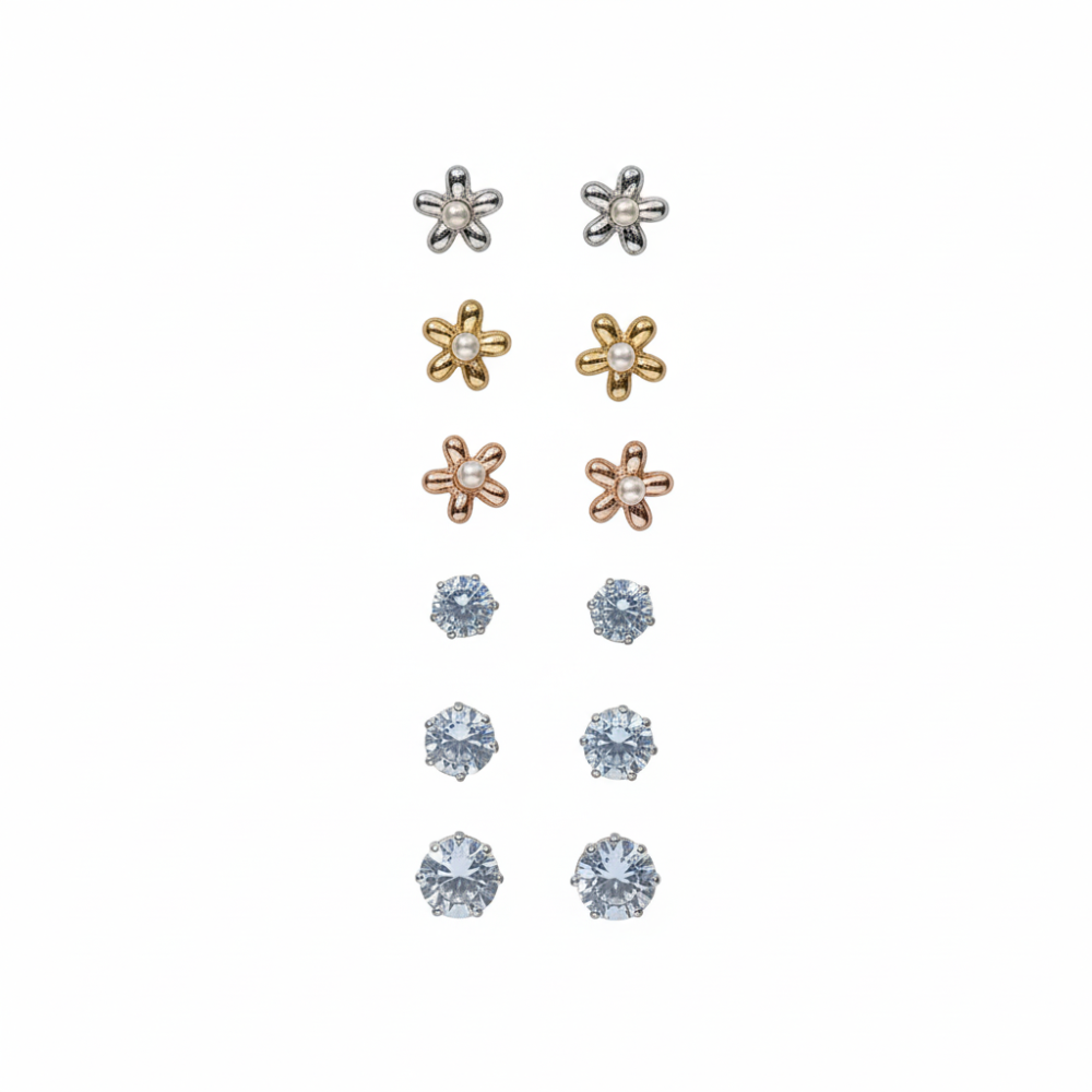 Adrienne Vittadini Set De Zarcillos Occasion 6 Pares