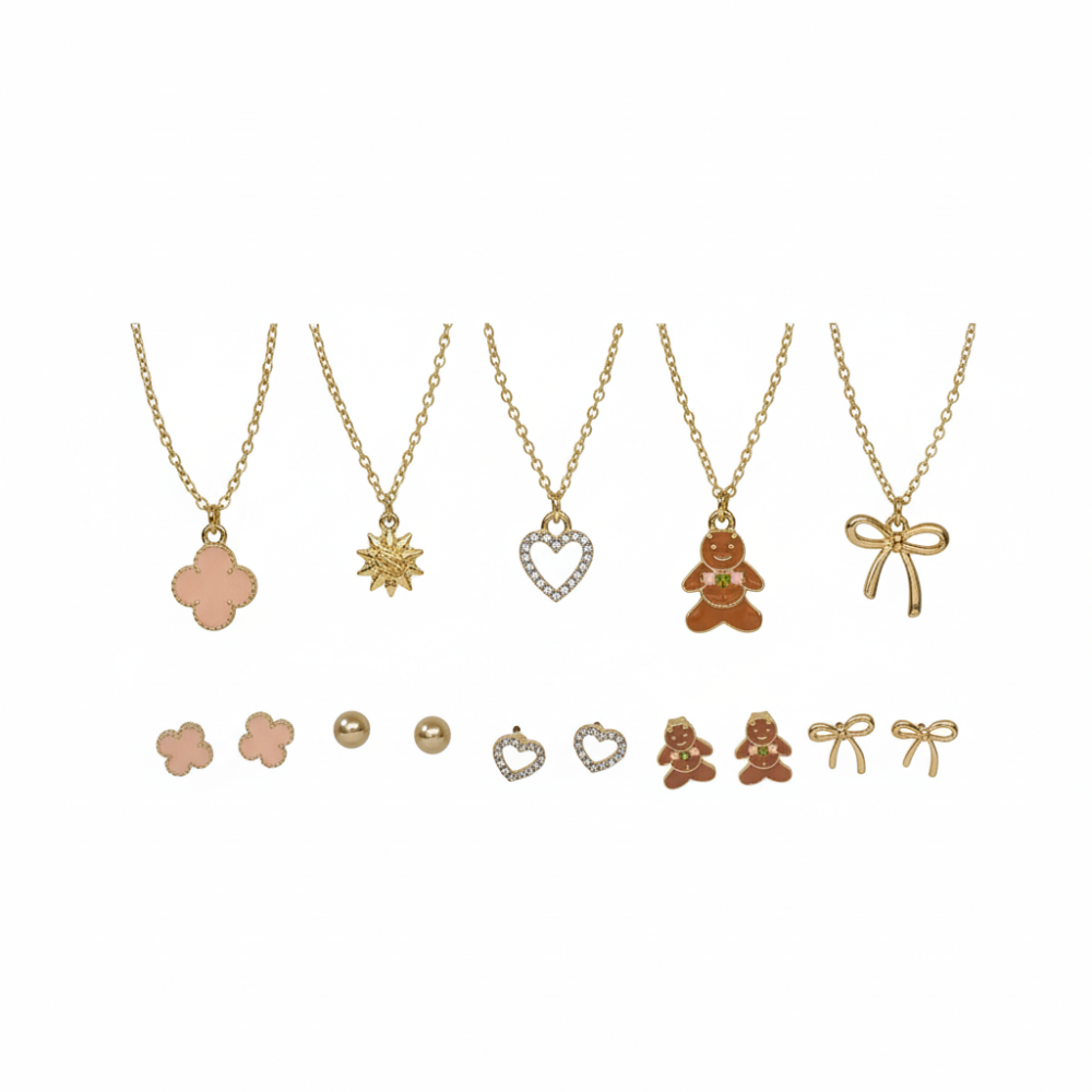 Rampage Set De 5 Collares y 5 Pares de Zarcillos