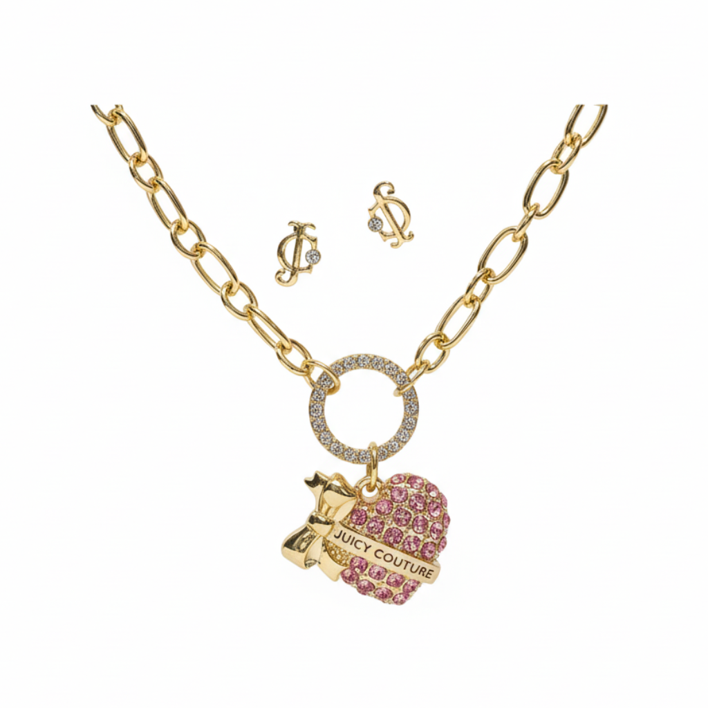 Juicy Couture Set Collar y Zarcillos JC