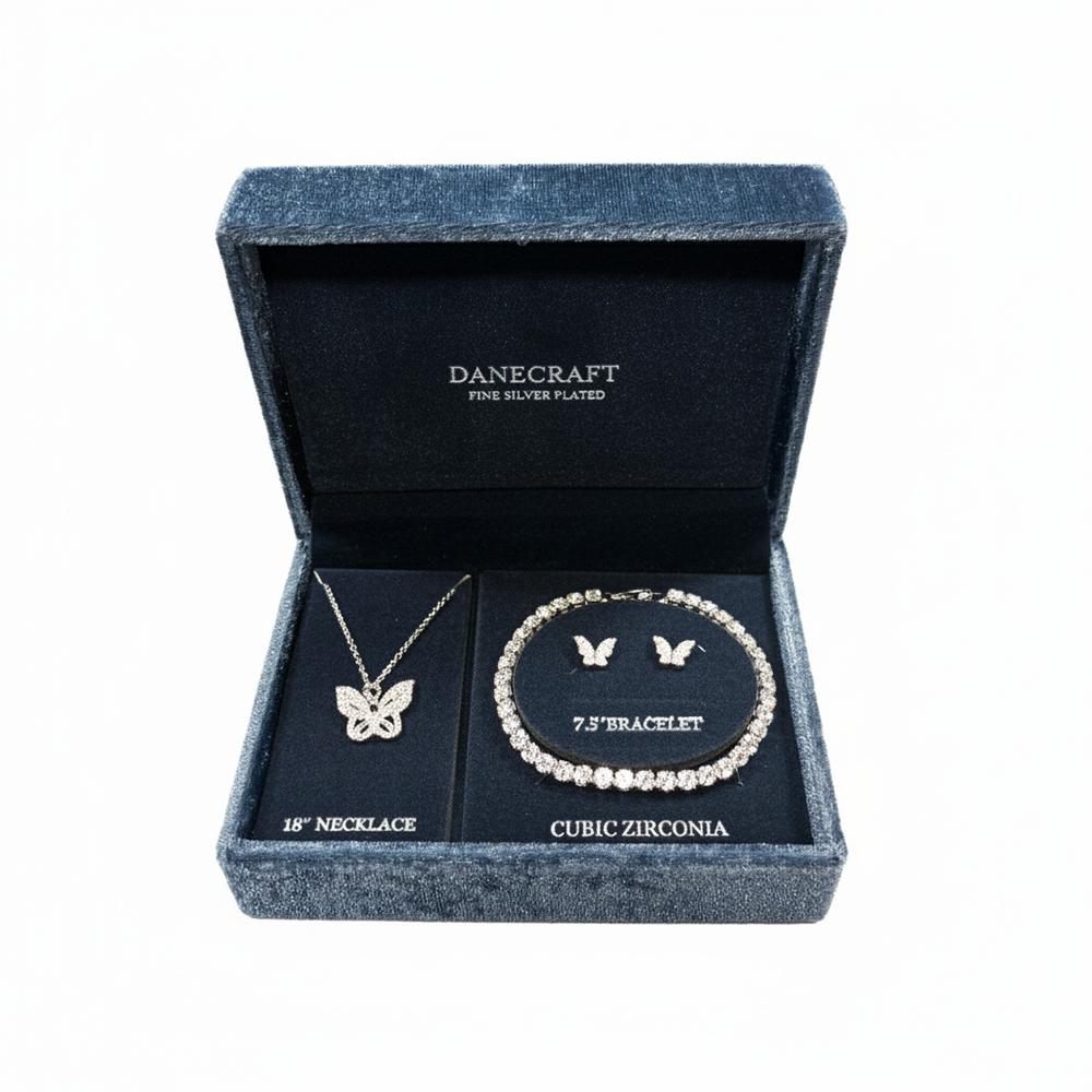 Danecraft Set De Collar Pulsera Y Zarcillos