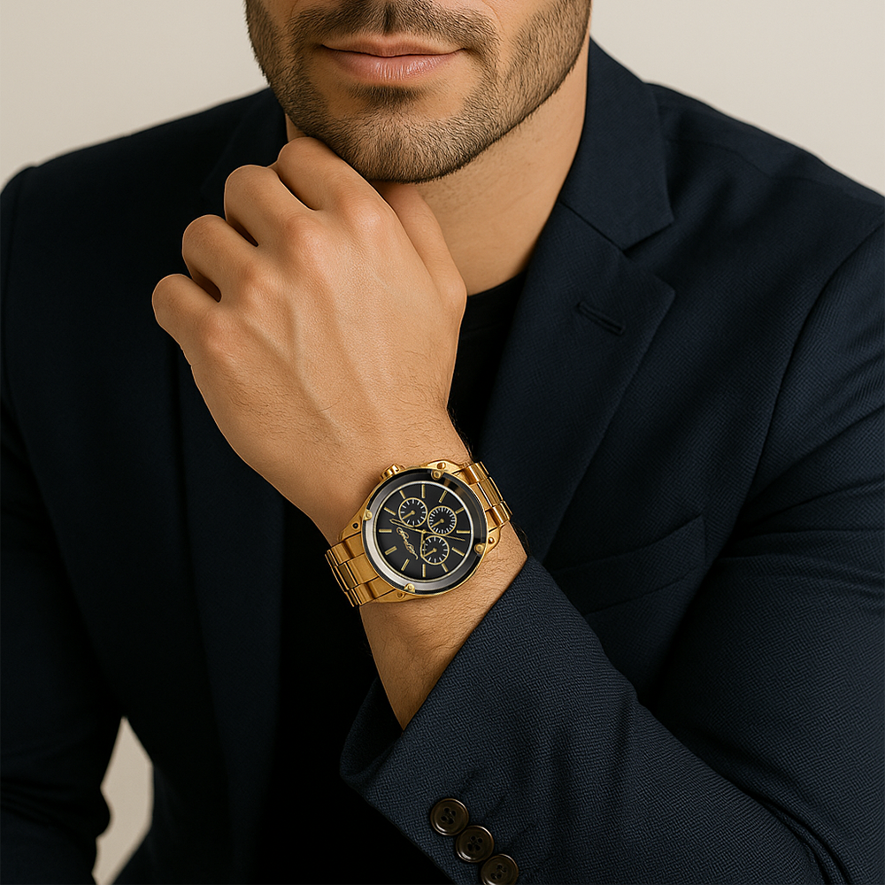 Ed Hardy Reloj Gold & Black Para Caballeros