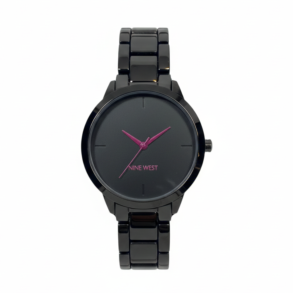 Nine West Reloj Para Damas Black & Pink