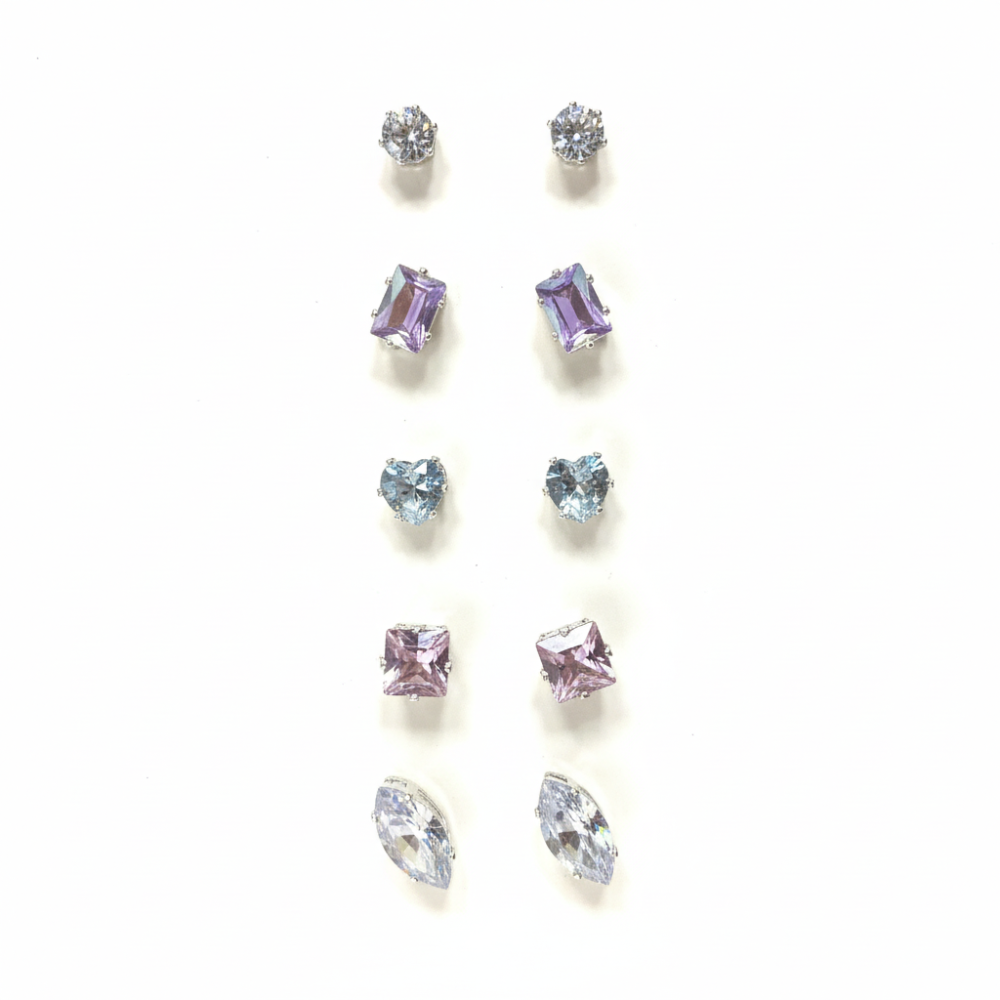 Adrienne Vittadini Set De Zarcillos Occasion Cubic Zirconia 5Pzs