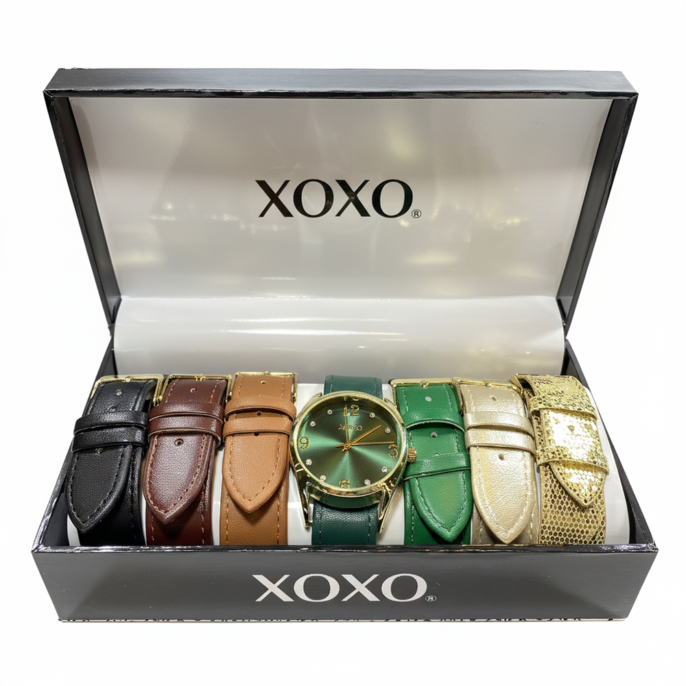 Xoxo Set De Reloj y Correas Intercambiables Para Damas