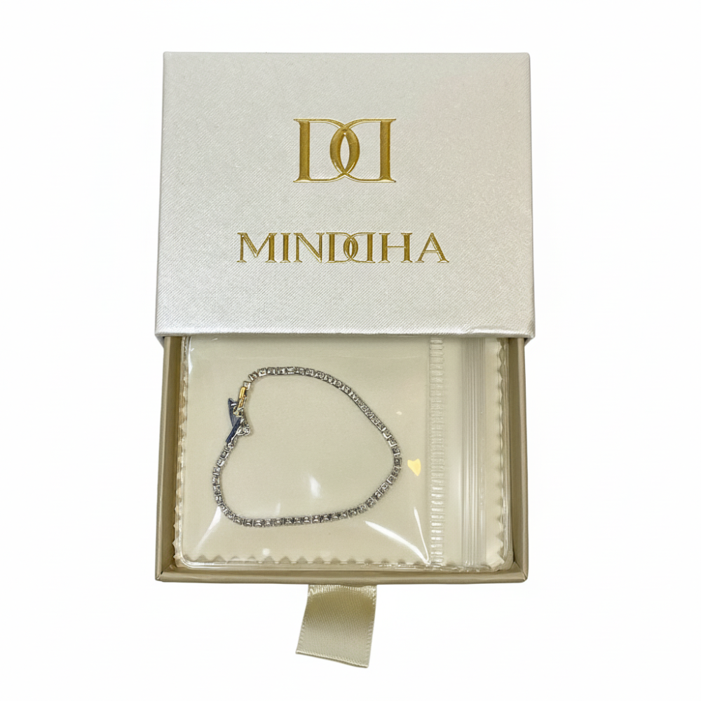 Minddha Pulsera Plated Zirconia 18K White