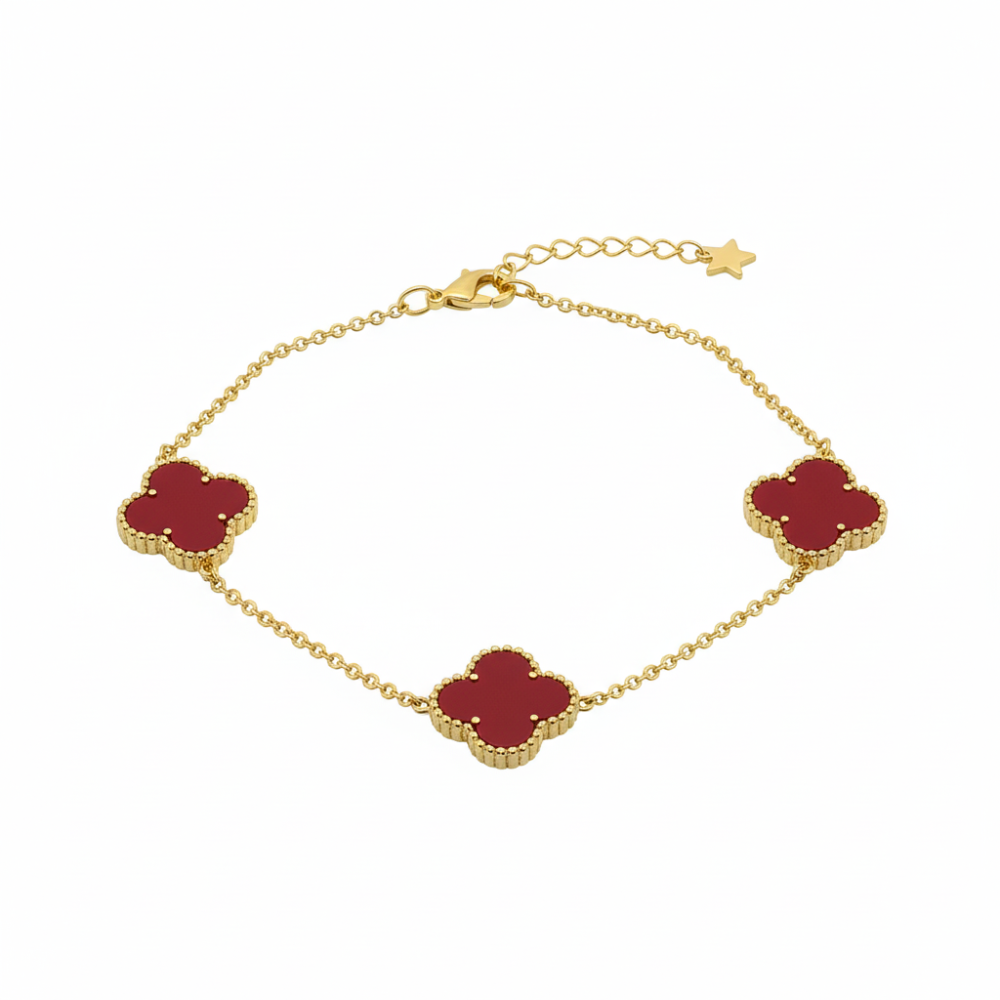 Parker & Grey Pulsera Flash Gold Plated Red