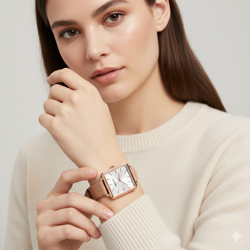 Nine West Reloj Para Damas Cuadrado Rose