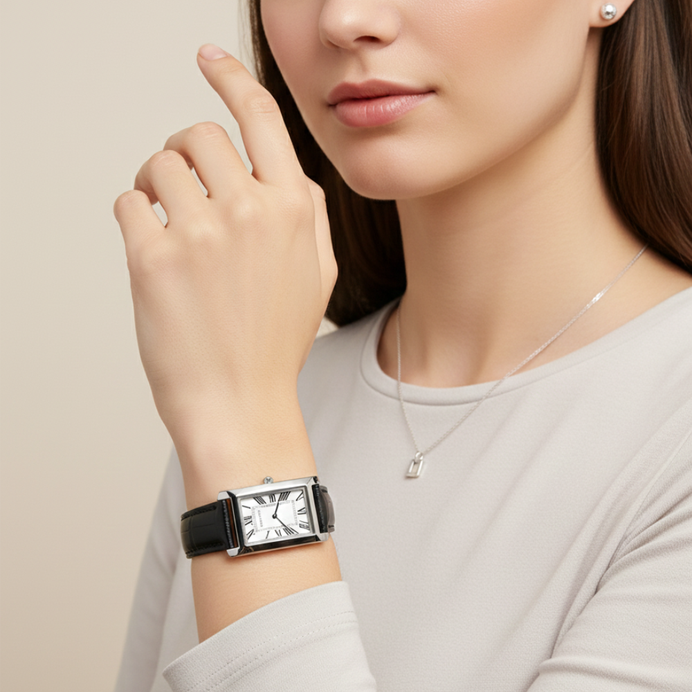 Anne Klein Reloj Para Damas Cuadrado Black