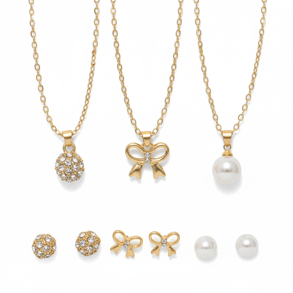 Adrienne Vittadini Set 3 Collares y Zarcillos