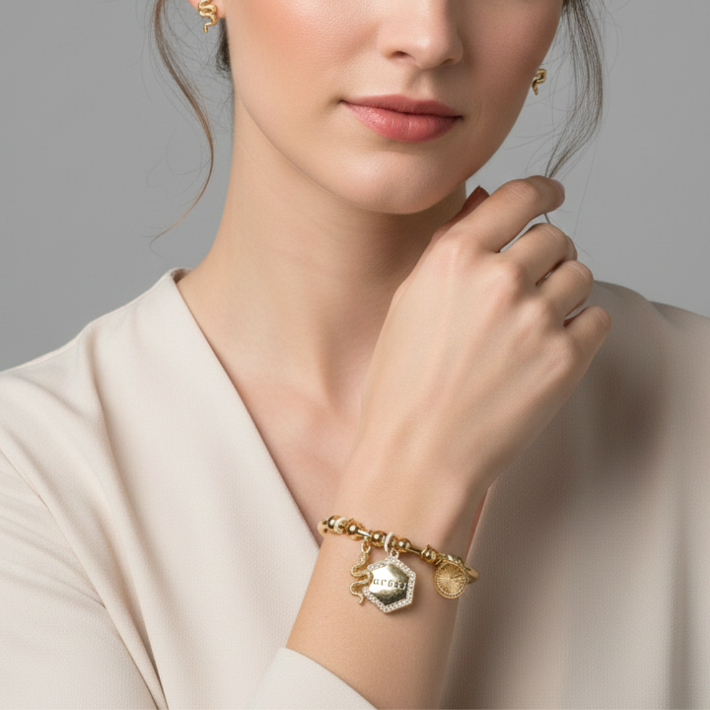 Guess Set De Pulsera Y Zarcillos Snake