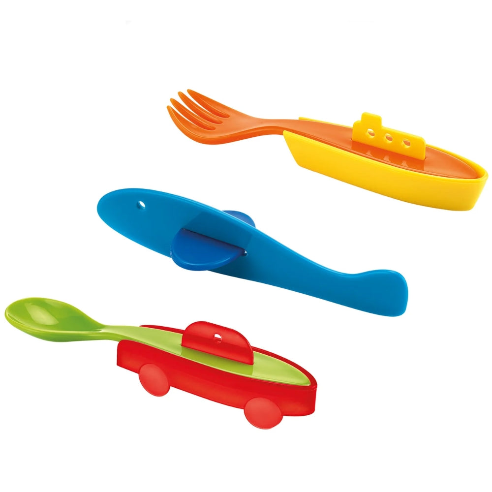 Guzzini Trafic-Bimbi Set De Cubiertos De 3 Piezas 10m+