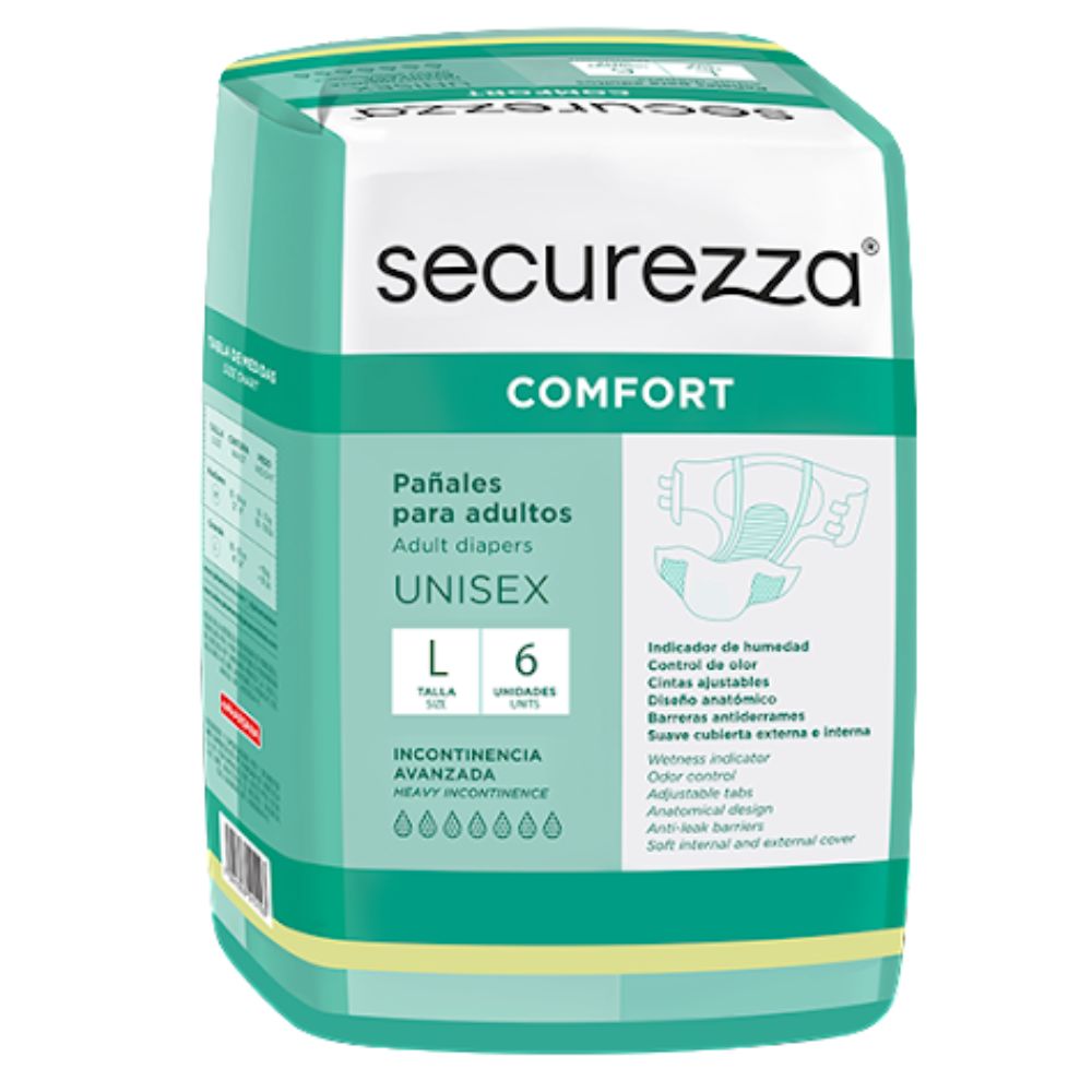 Securezza Pañal de adulto Comfort Talla L 6und