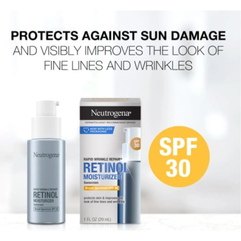 Neutrogena Rapid Wrinkle Repair Retinol Moisturizer Sunscreen Broad Spectrum SPF 30 29ml