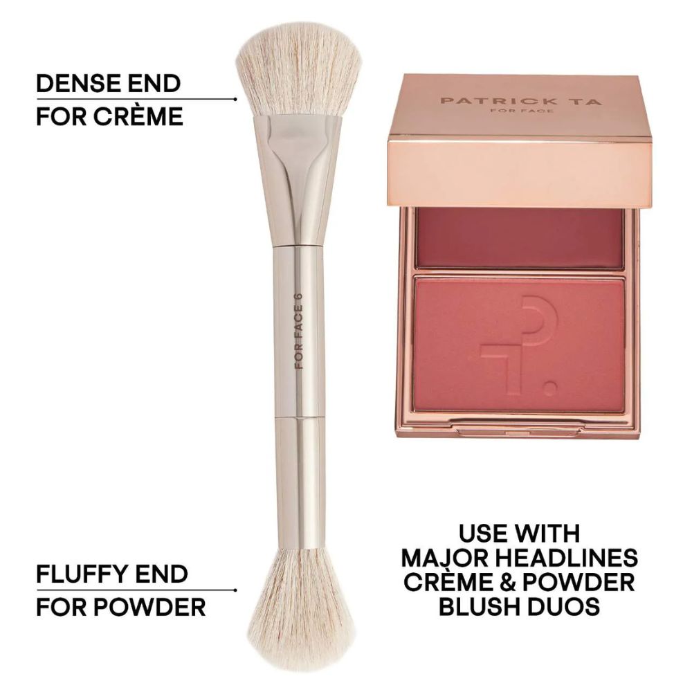Patrick TA Dual - Ended Precision Blush Brush For Face 6