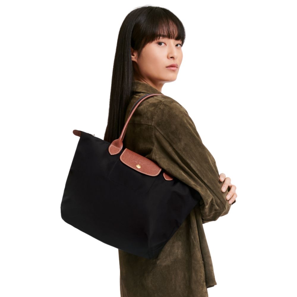 Longchamp Cartera Le Pliage Shoulder Bag Medium Color Black
