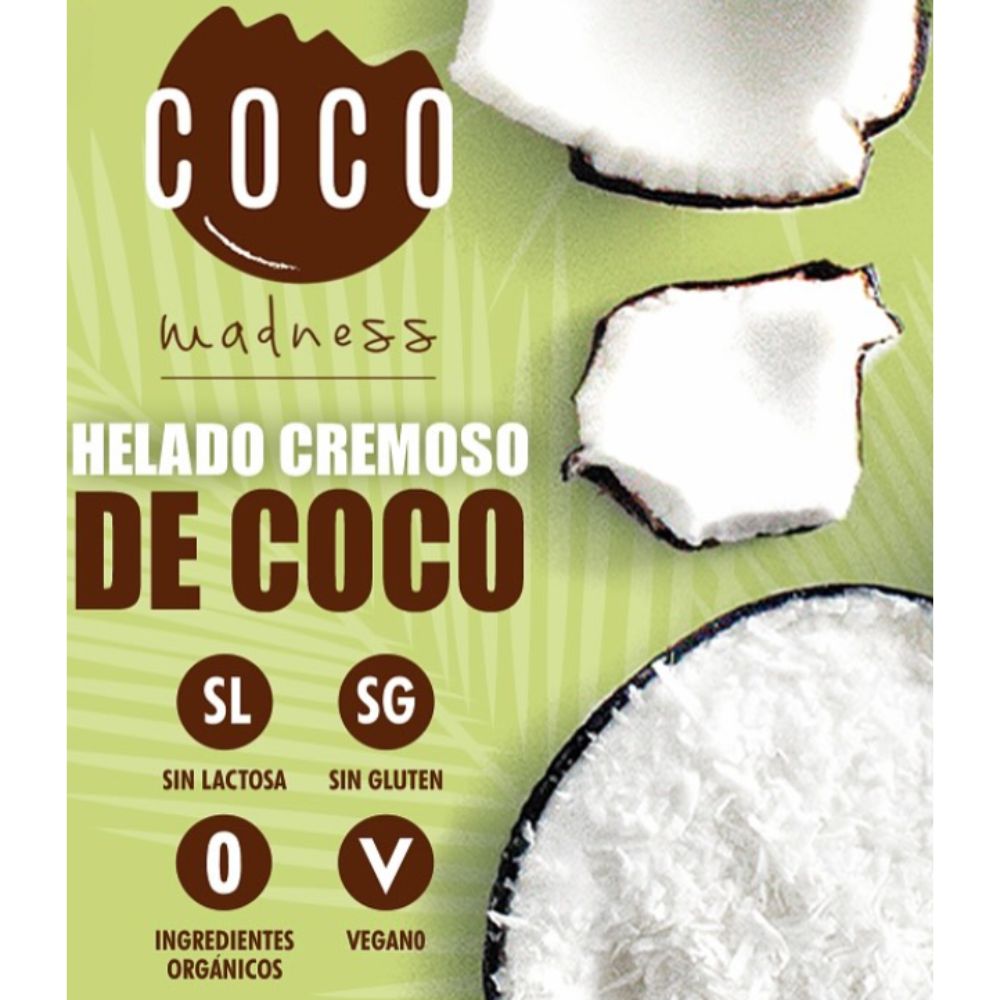 Coco Madness Helado Cremoso de Coco Bajo en Azucar Envase 700ml