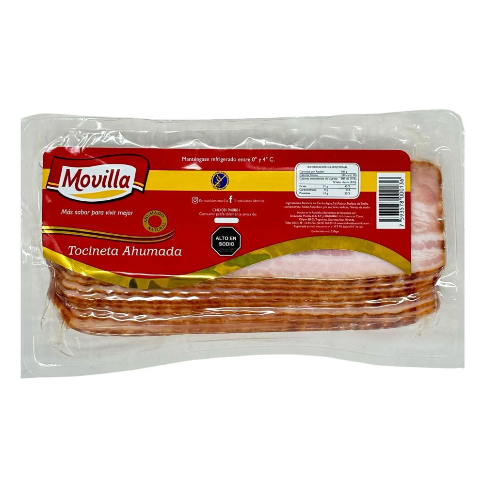 Movilla Tocineta Ahumada 250gr
