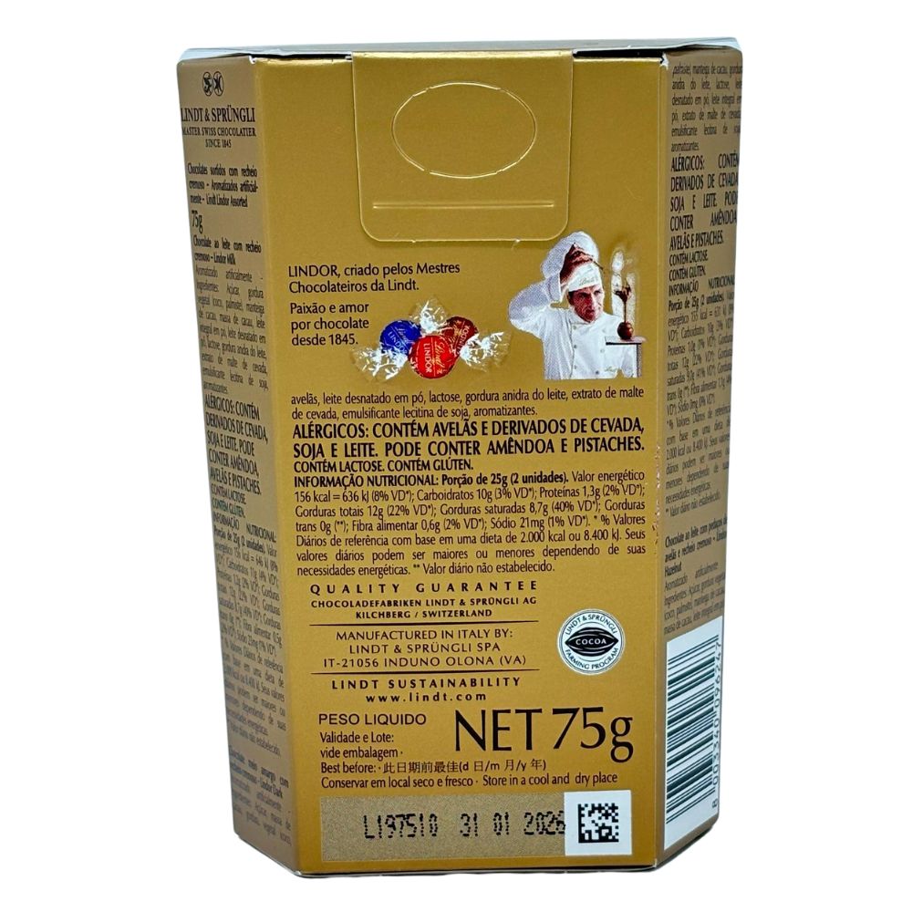Lindt Lindor Irresistibly Smooth Assorted 75gr