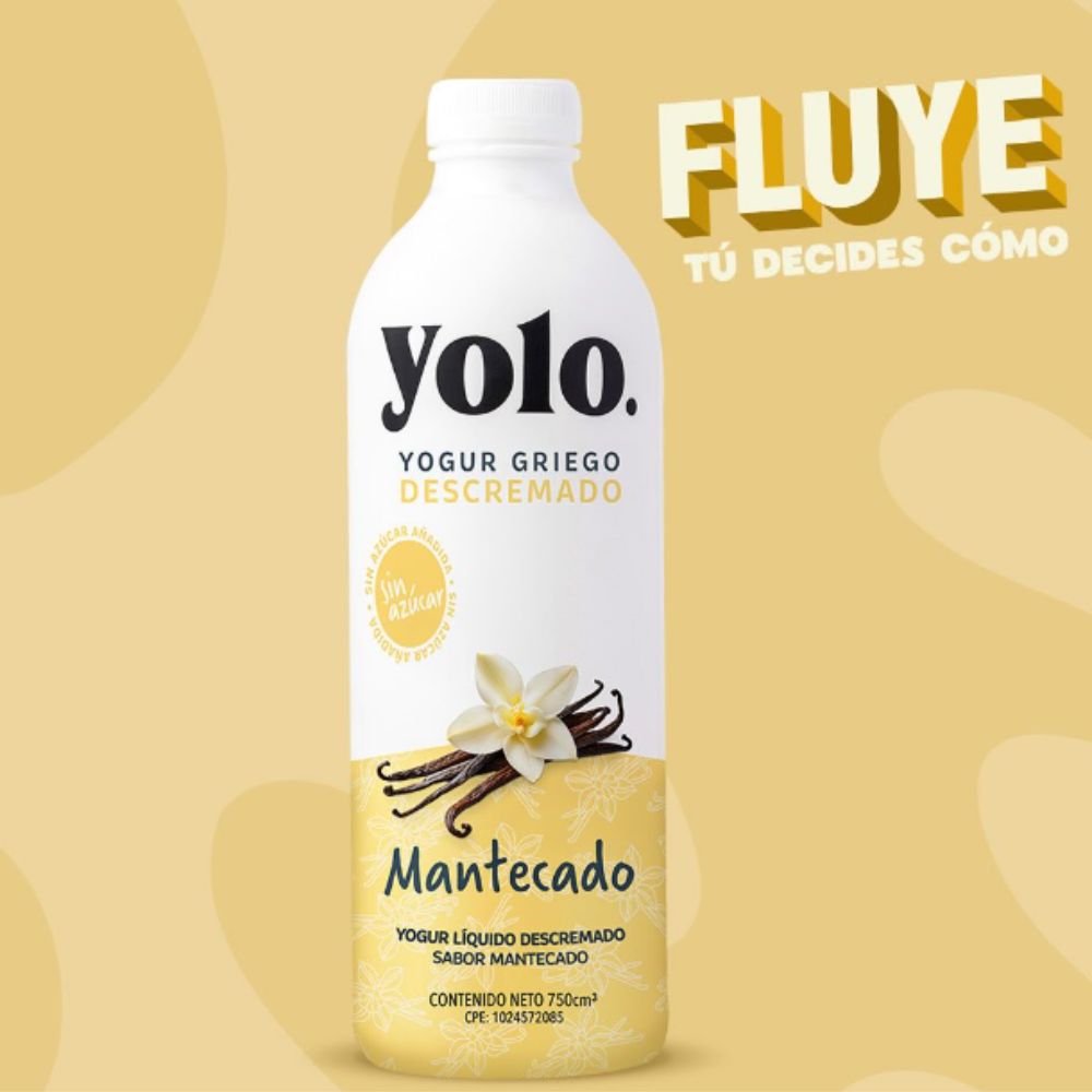 Yolo Yogurt Griego Liquido Descremado Mantecado 750ml