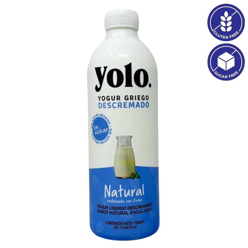 Yolo Yogurt Griego Liquido Descremado Natural 750ml