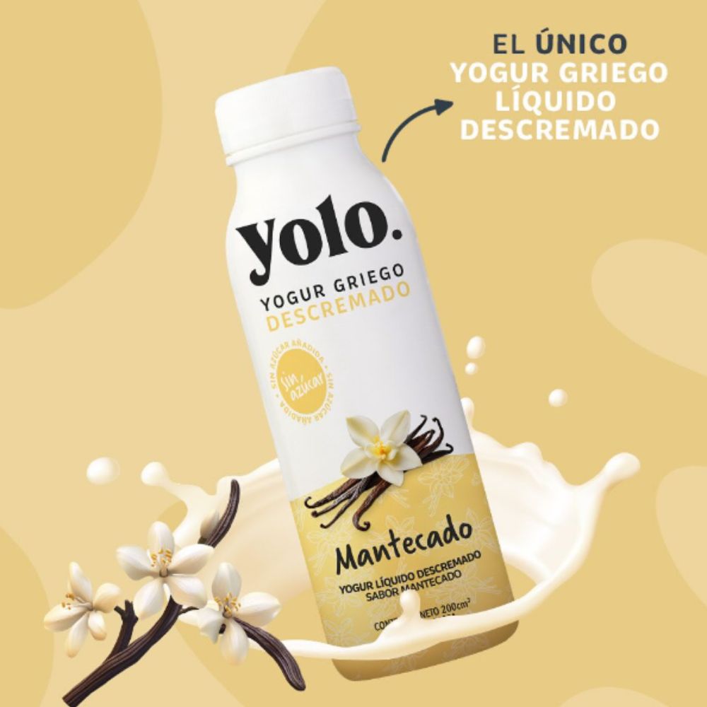 Yolo Yogurt Griego Liquido Descremado Mantecado 200ml