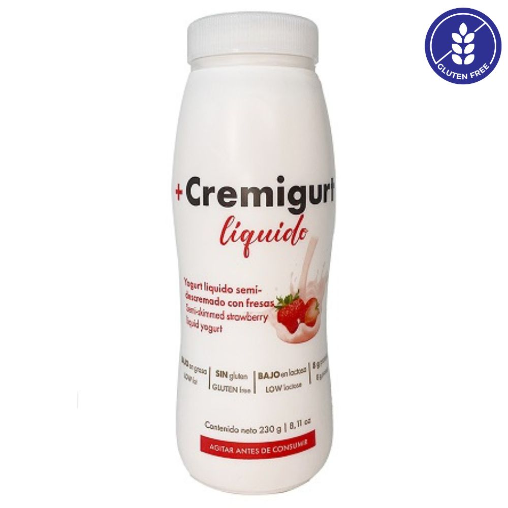 Cremigurt Yogurt Liquido Semidescremado con Fresas 230gr