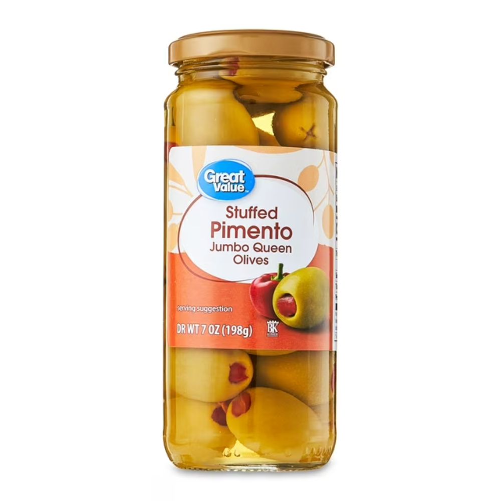 Great Value Stuffed Pimento Jumbo Queen Olives 198gr