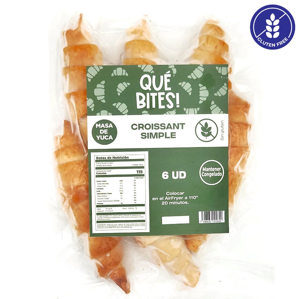 Que Bites Mini Croissant Simple 6 Und