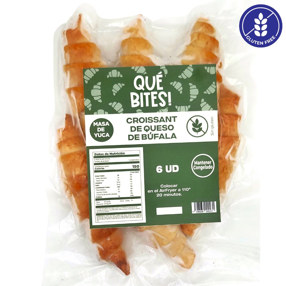 Que Bites Mini Croissant Queso de Bufala 6 Und