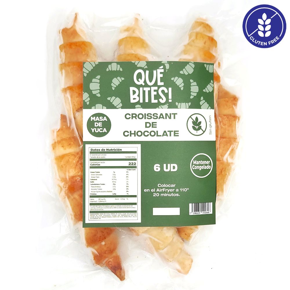 Que Bites Mini Croissant de Chocolate 6 Und