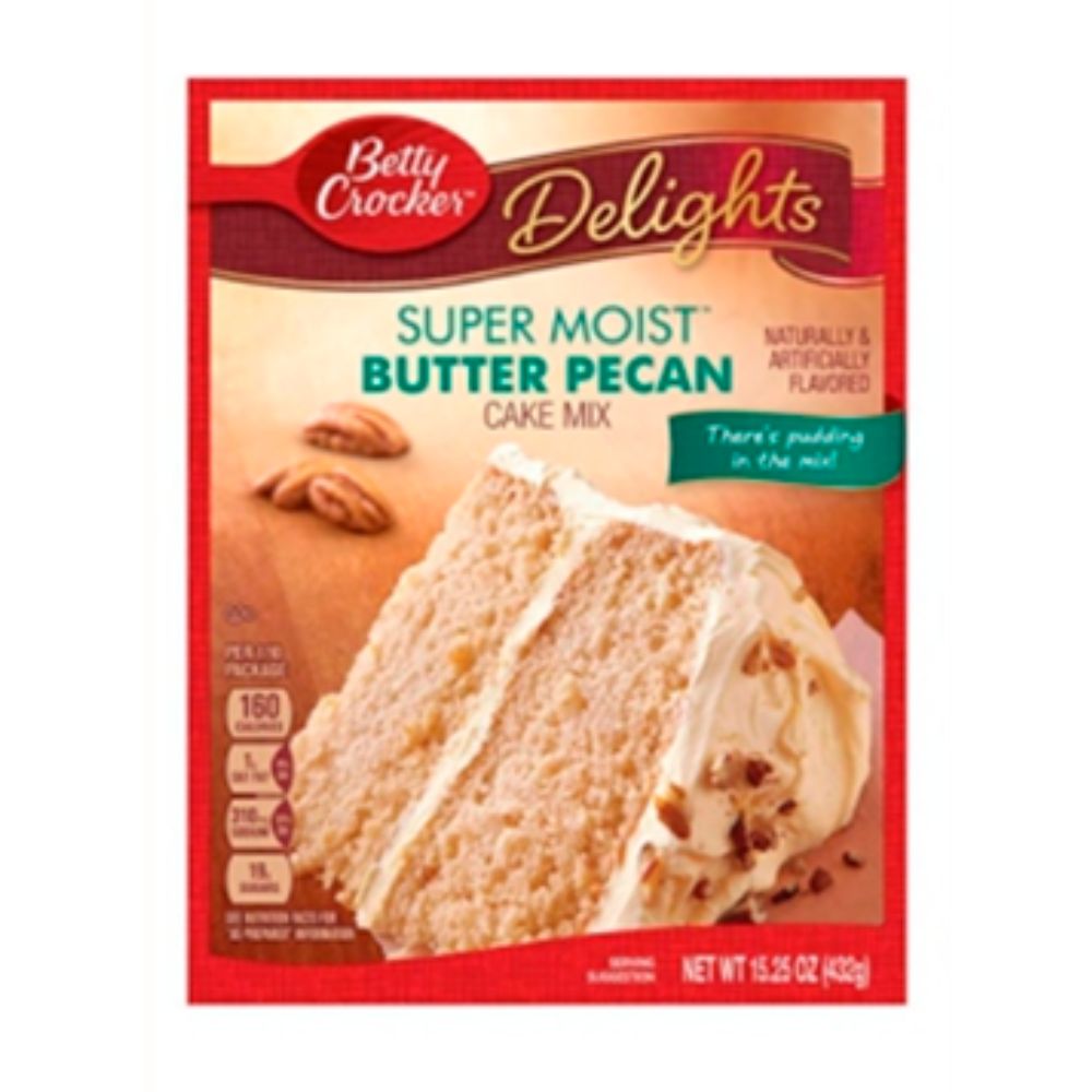 Torta Betty Crocker Mezcla Para Torta Delights Super Moist Butter Pecan 375gr