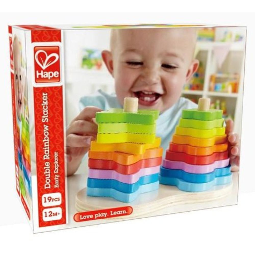 Hape Double Rainbow Stacker 19 Pzs 12m+
