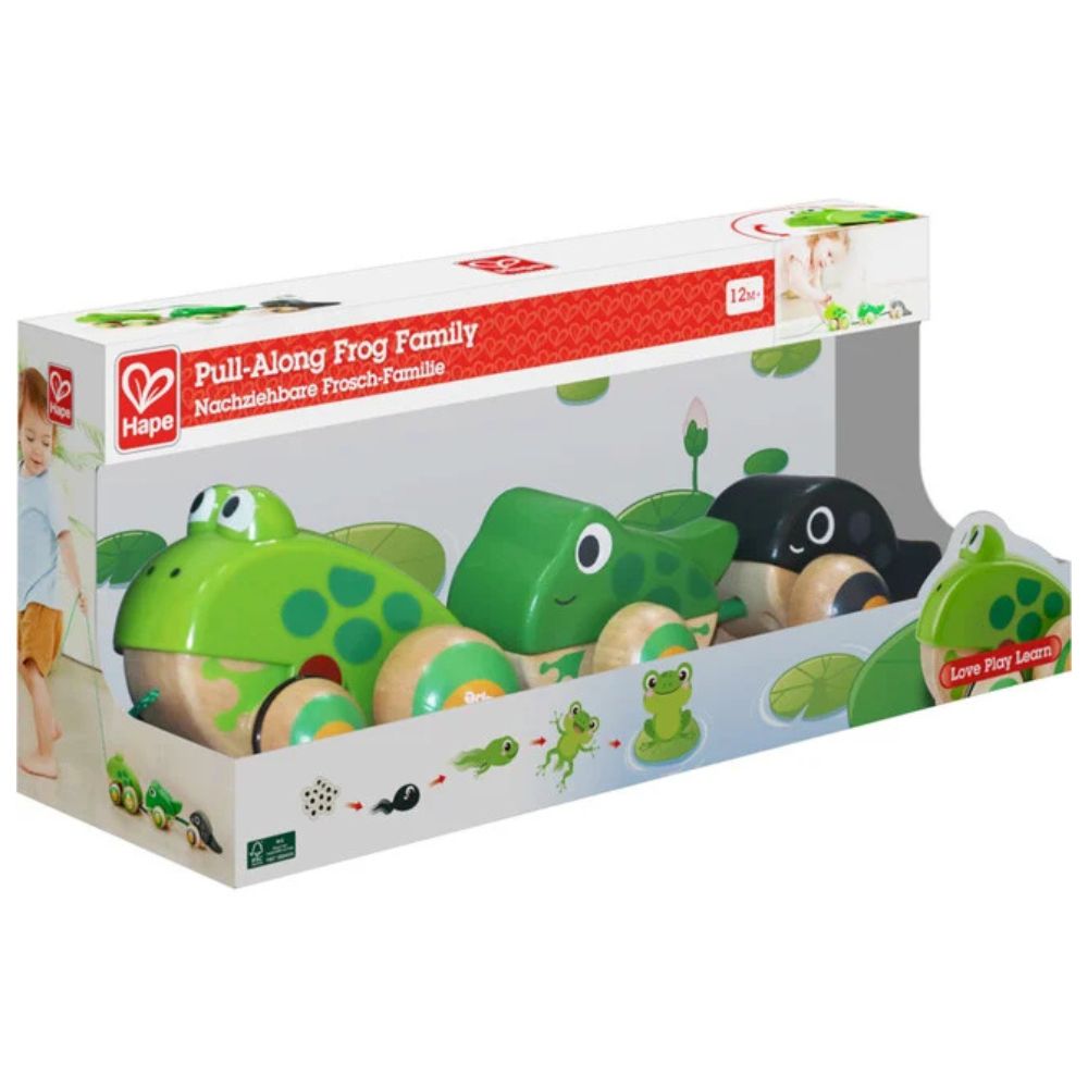 Hape Pull Along Frog Family 12m+