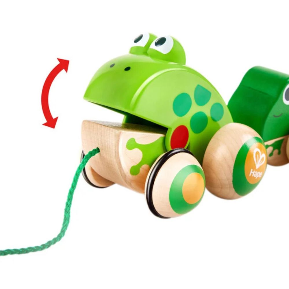 Hape Pull Along Frog Family 12m+