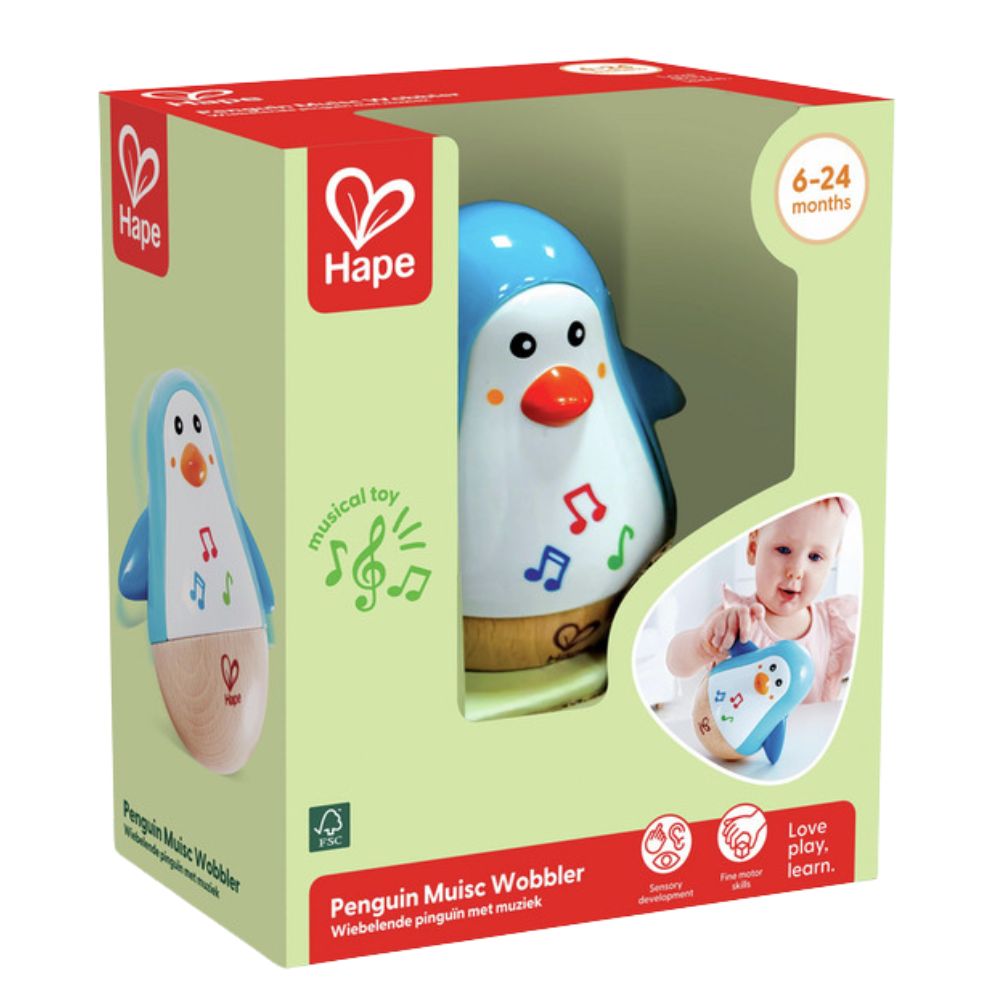 Hape Penguin Musical Wobbler 6-24m