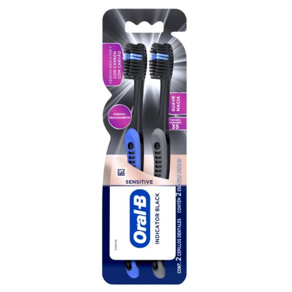 Oral-B Duo Cepillo Dental Sensitive Indicator Black Colores Varios
