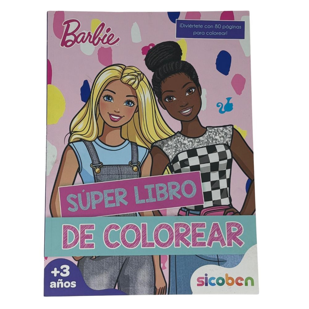 Sicoben Barbie Super Libro De Colorear 80pag 3+