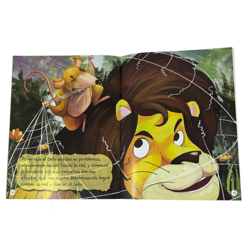 Sicoben El Leon y el Pequeño Raton Fabulas de Esopo