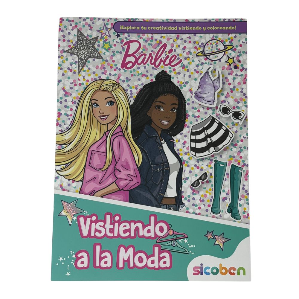 Sicoben Barbie Vistiendo a la Moda Incluye Stickers