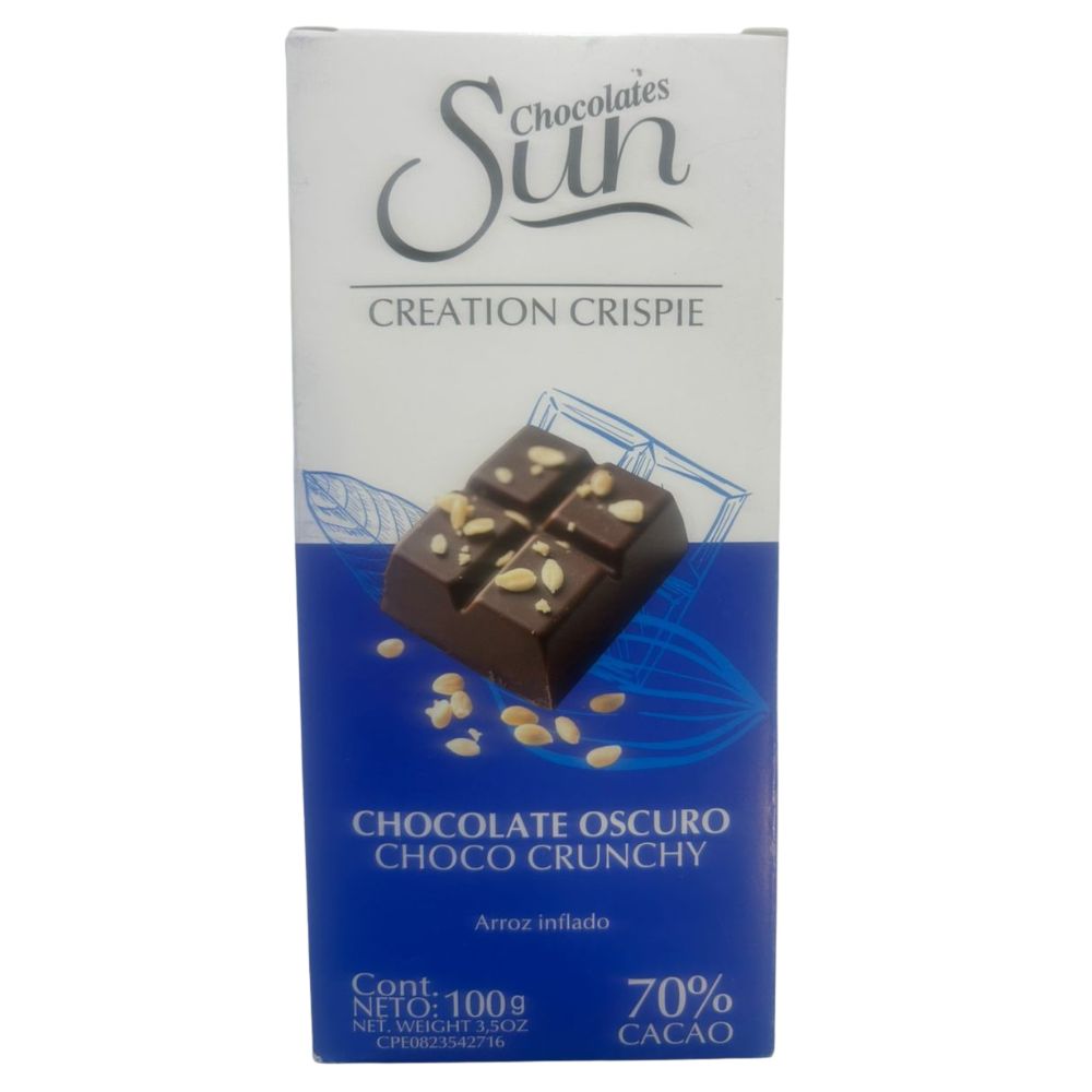 Chocolate Sun Crispie Choco-Crunchy 70% Cacao 100gr
