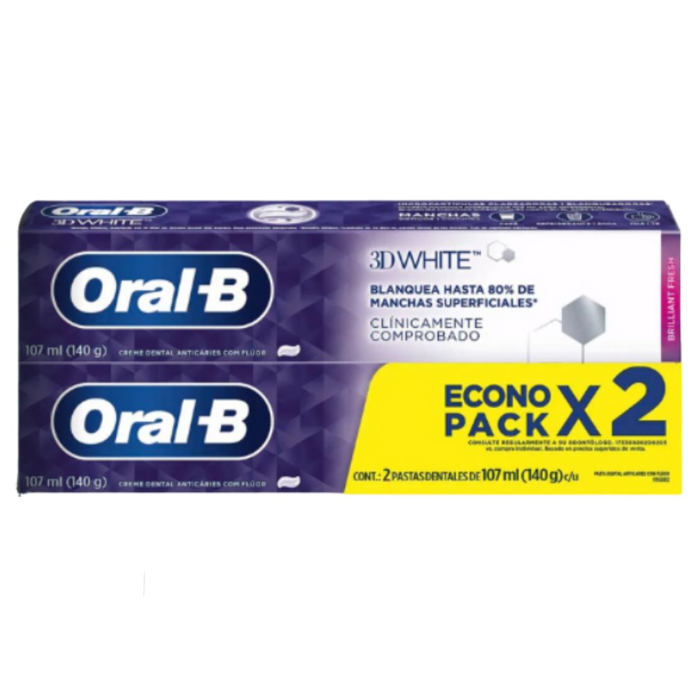 Oral B Cremadent 3D-White 2 Pack 200gr