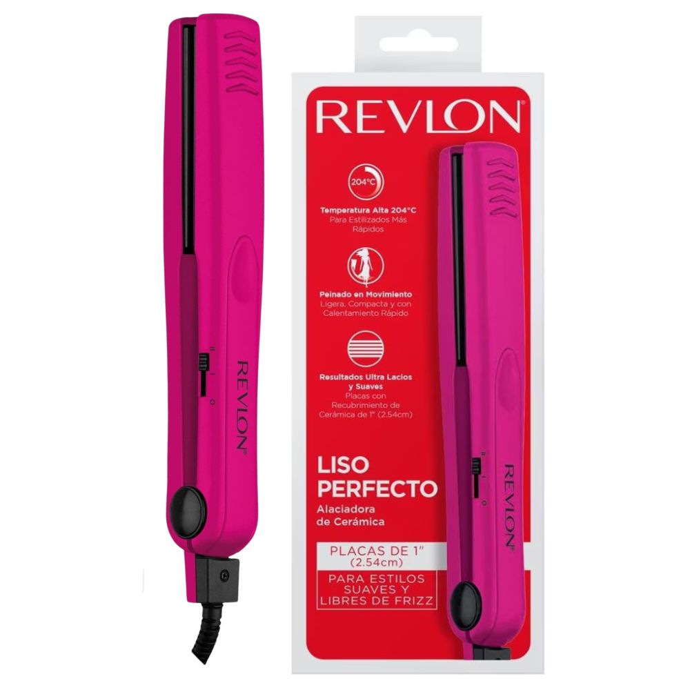 Revlon Essentials Alisadora de Cerámica de 1'' Rosa