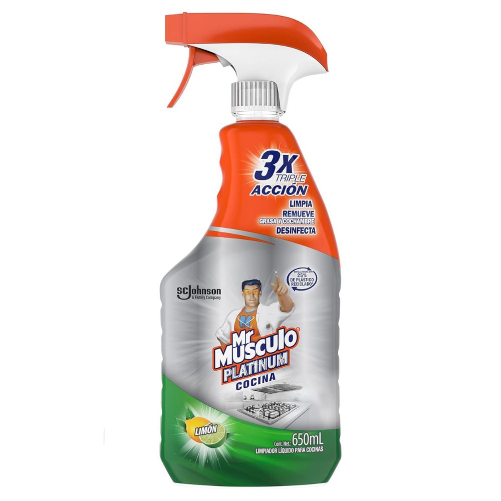 Mr Musculo Platinum Cocina Triple Accion Fragancia Limon 650ml
