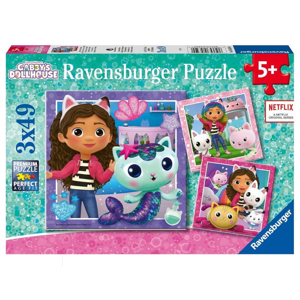 Ravensburger Rompecabezas Gabby's Dollhouse 3x49 Piezas