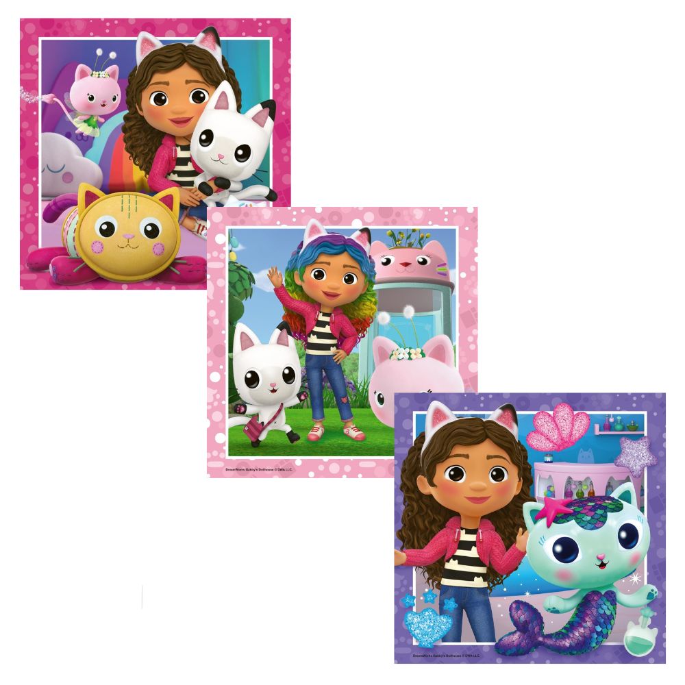 Ravensburger Rompecabezas Gabby's Dollhouse 3x49 Piezas