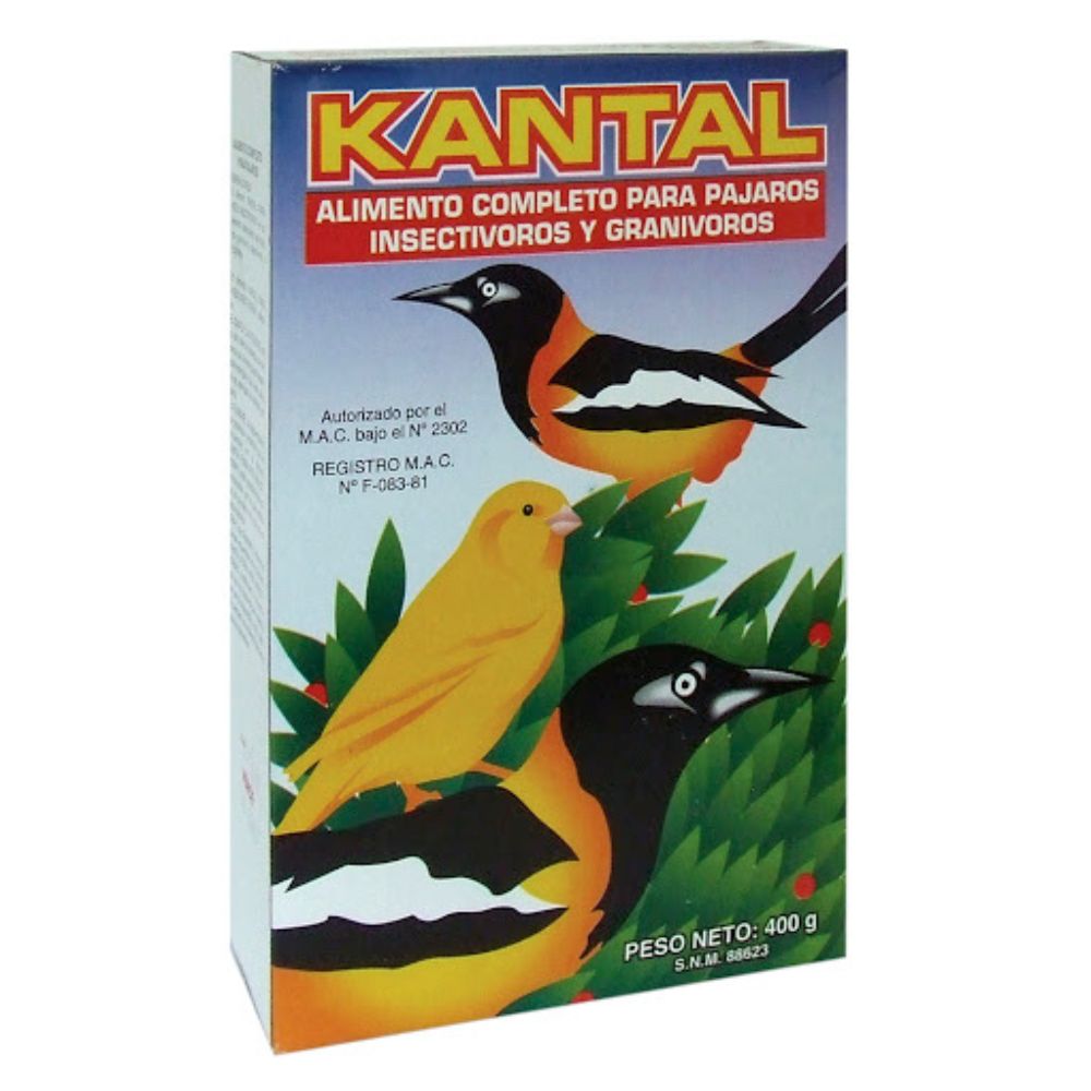 Kantal Alimento Completo Para Pajaros Insectivoros y Granivoros 400gr