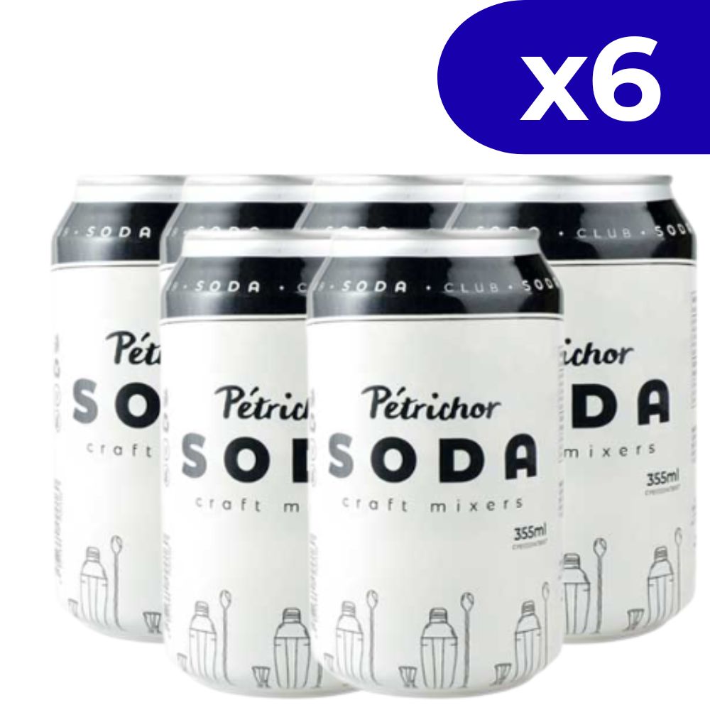 Petrichor Agua con Gas Club Soda 355ml x 6 Und